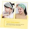 PartyKindom 2pcs Elastic Face Washing Headbands for Girls Comfortable Hair Accessories for Yoga Makeup and Bathing High Elasticity