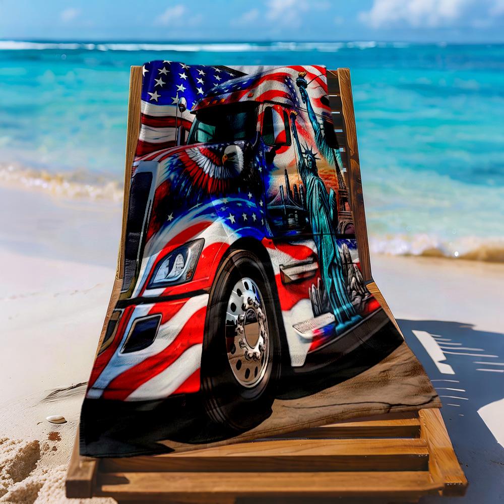Kw Heavy Trucks Beach Towel Soft Durable Quickdry Comfortable Lightweight Suitable For Swimming Gym Camping Yoga Vacation