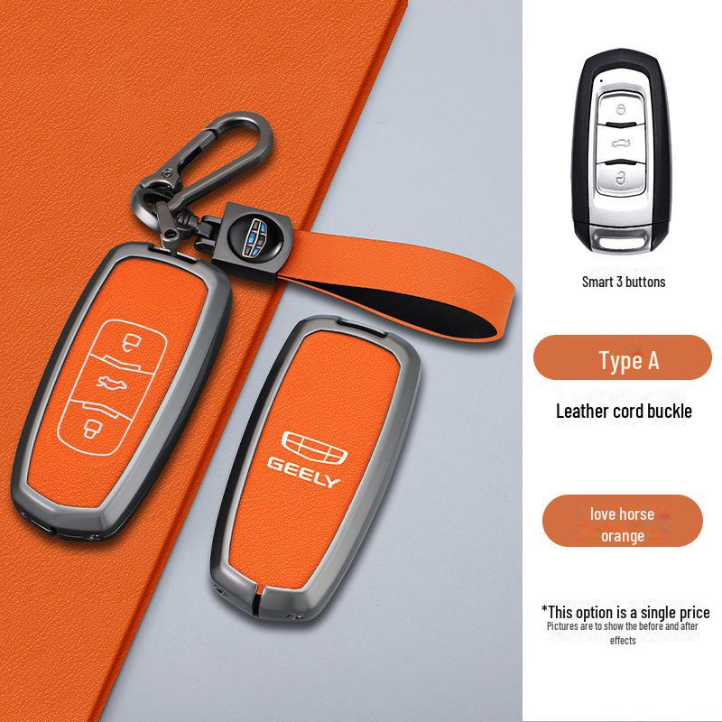 Custom Metal Key Cover for Geely Boyue, Emgrand Binyue, Vision X6, Borui X3 - Personalized Car Accessory