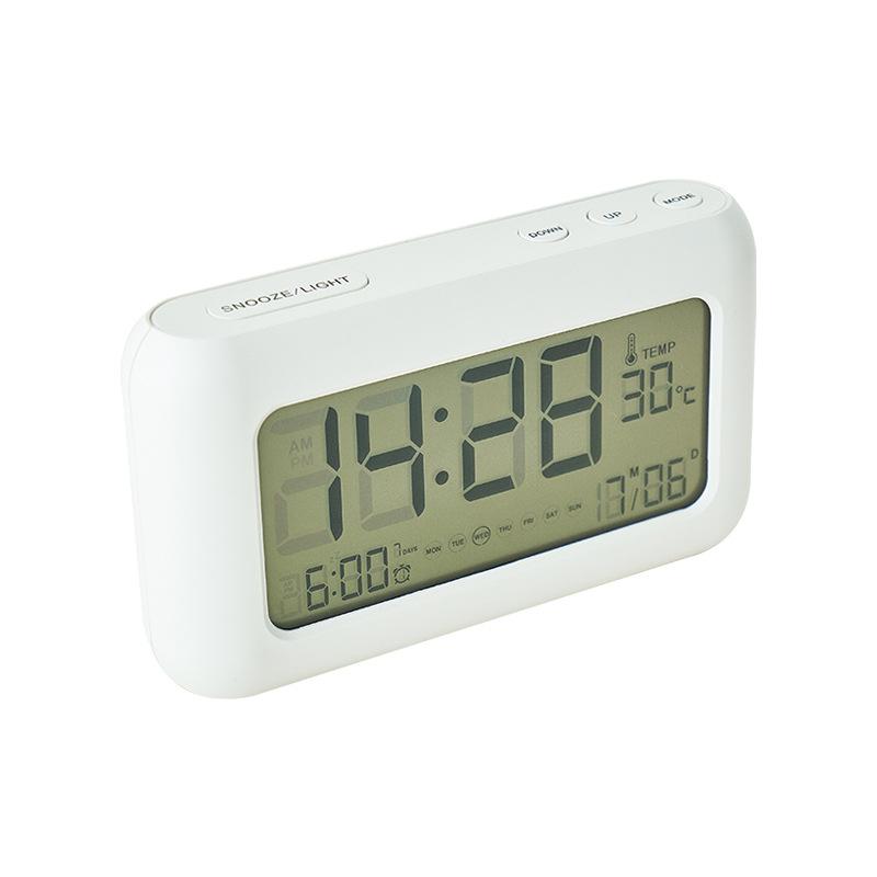 New Large Screen Simple Charging Alarm Clock Bedroom Bedside Electronic Clock Multi Function Clock Rechargeable