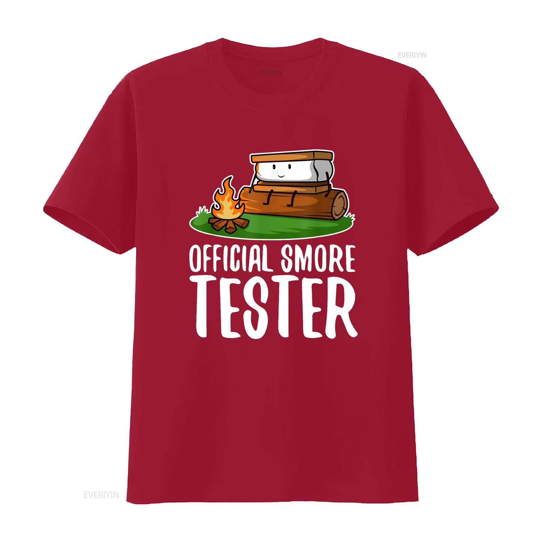 

Official smore tester T Shirt vintage Washed homme graphic designer clothes Breathable streetwear Casual Stretched Soft Unisex S