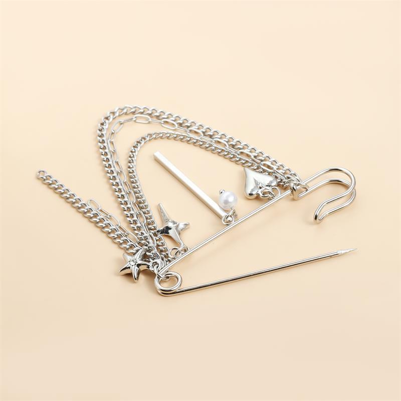 Gioielli Retrò Diamante Stella Amore Perla Catena Frangia Spille Eleganti Abbigliamento Donna Decorazioni Accessori Ciondolo Borsa Spille Completo Regalo
