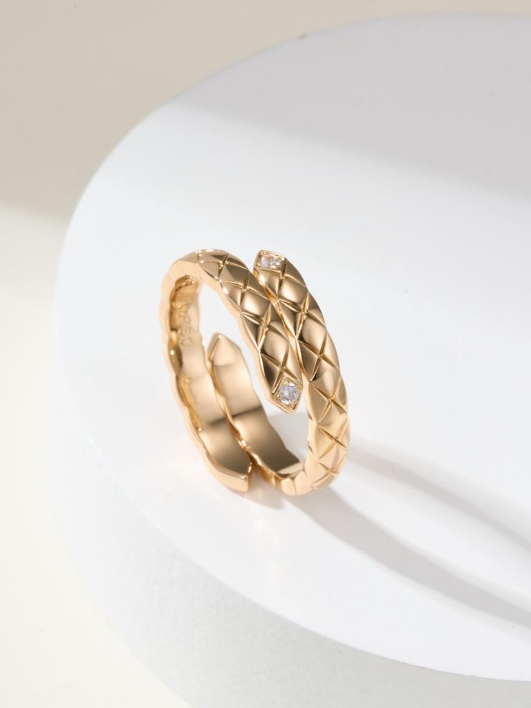 Super High Quality Rhombus Double Layer Ring for Daily Wear Exquisite Craftsmanship for Men and Women Gifts for Men and Women Birthday Gifts