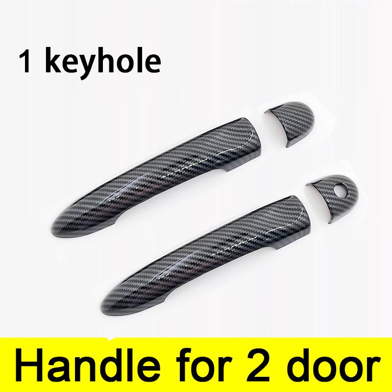 Carbon Fiber Exterior Door Handle Cover Catch Trim Car Cap Accessories for Renault Zoe Z.E 2013 2014 2015 2016 2017