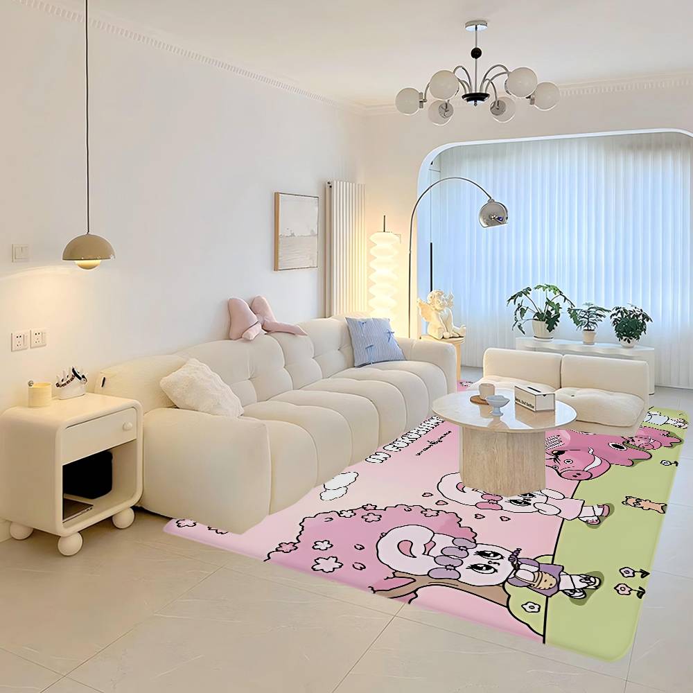 E-Esther Bunny Cartoon Entrance Door Mat Nordic Style Home Doormat Bathroom-Toilet Mats Bedroom Hotel Decor Mat