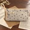 Handheld Pencil Pouch Flower Pen Bag Durable Stationery Storage Bag  Gift