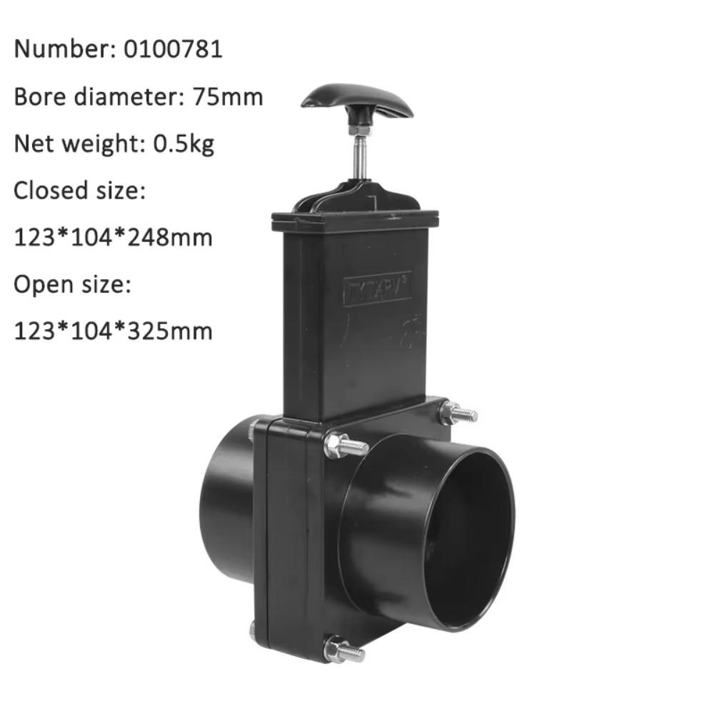 Plastic RV Sewage Collector Stainless Steel RV Modification Accessories  Gate Valve