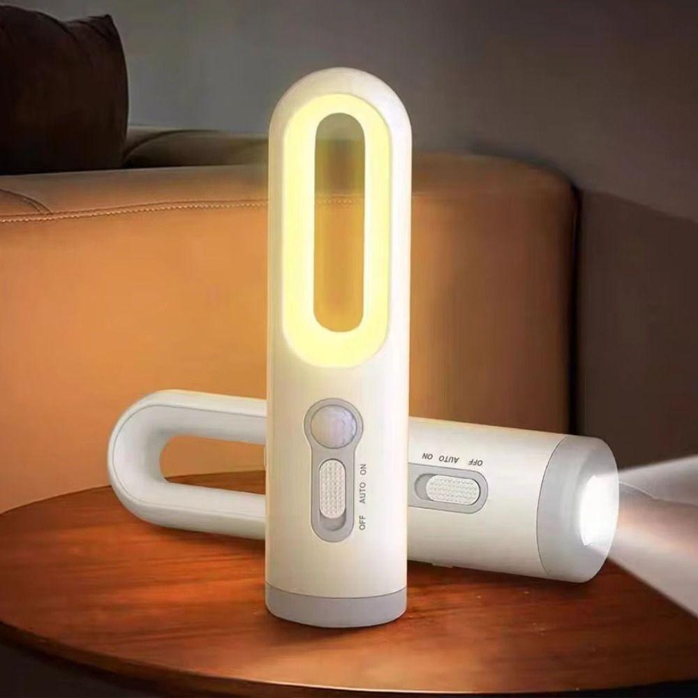 Portable 2 in 1 LED Light Motion Sensor Rechargeable Flashlight Lantern Waterproof High brightness Bedside Lamp Baby Feeding