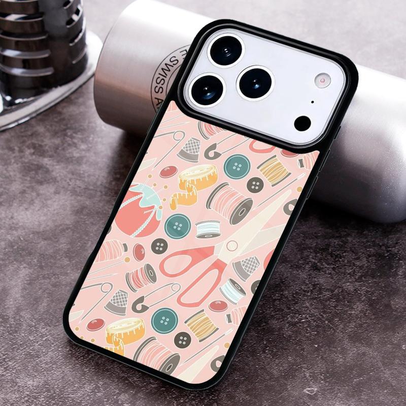 Nähschere Knöpfe Handyhülle Für iPhone 17,16e,15,14,13,12,11,Mini,Pro,MAX Weiche Silikonhülle