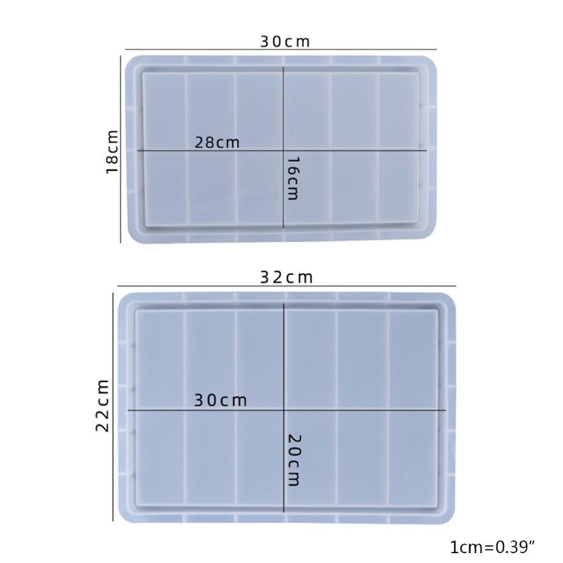 Plaster Soap Casting Epoxy Mould DIY Crafts Mould Crystal Rectangle Tray Coaster Mold Mug Pad Plate Resin Casting Mold