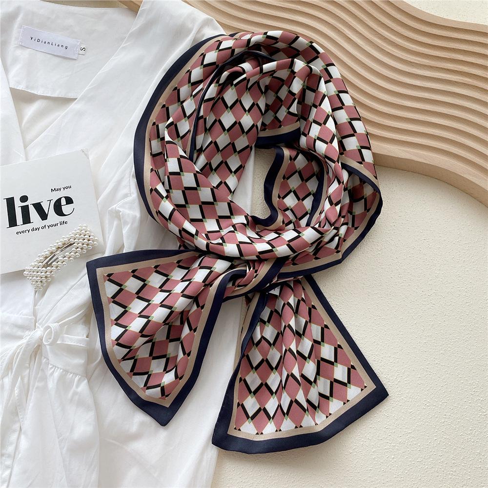 Silk Scarf for Women - Elegant Spring & Autumn Design, Lightweight & Fashionable
