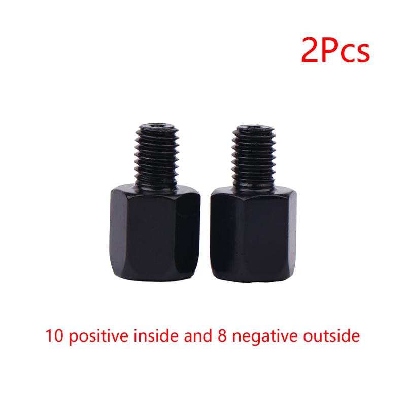 

2 шт. Мотоциклетные зеркала заднего вида Переходники для зеркал Черные M10 10 мм M8 8 мм Болт По часовой стрелке Против часовой стрелки Правая Левая резьба