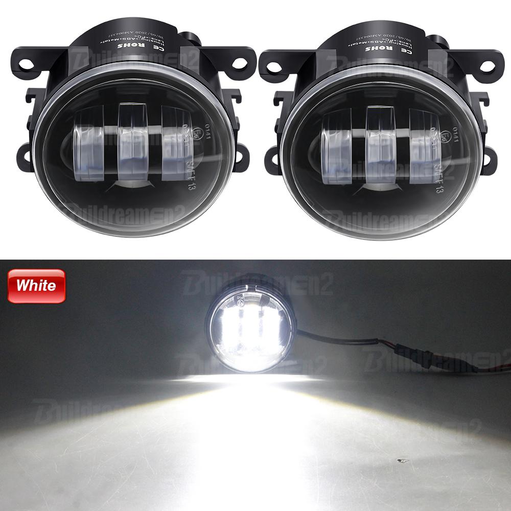 2 Pcs Car Front Fog Light 60W H11 LED Lens Fog Lamp For Mitsubishi Mirage Space Star Hatchback 2017 2018 2019 2020 2021 2022