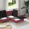 Modular Sofa Set with Storage Space 4 pcs Burgundy Fabric