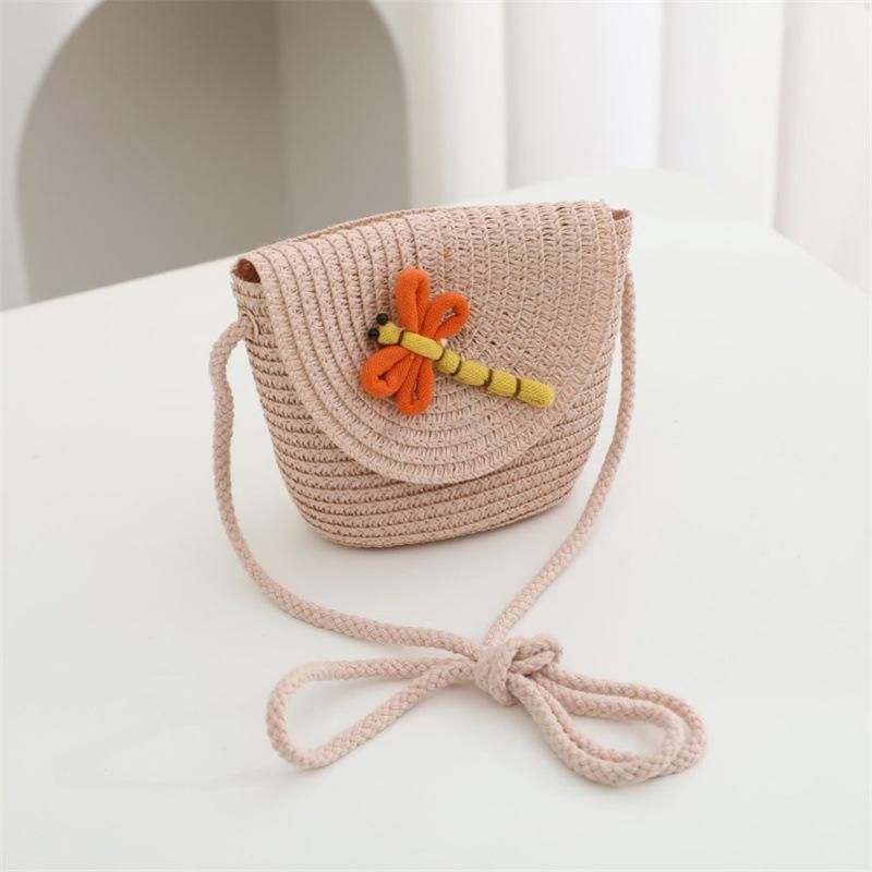 Summer children's bag women's pastoral straw bag woven bag new cute fashion girl crossbody straw bag