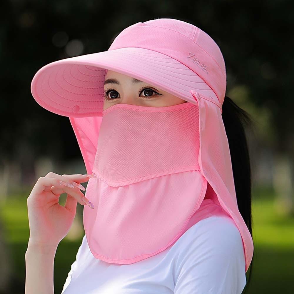 Anti-UV Shawl Mask Hat Face Covering Neck Protection Cap Fisherman Hat Sunshade Shawl Cap Women