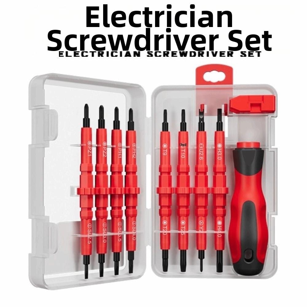10pcs 18in1 Double-ended Screwdriver Non-Slip Handle Screwdriver Kit Screwdriver Set  Repair Tools
