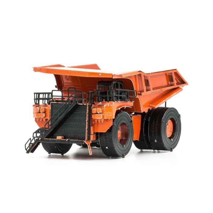 Puzzle 3D - Metal Earth - Mining Truck - Modèle en métal découpé au laser - Pour adultes - Orange