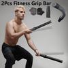 2Pc Strength Training Bar Ergonomic Fitness Grip Bar Biceps Triceps Strengthener Spring Arm Strength Expander Steel for Home Gym