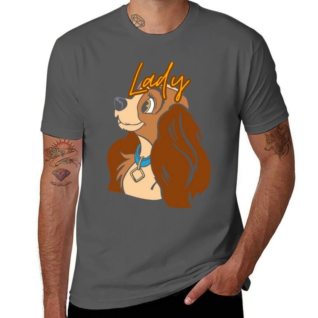 Cartoon Dog 2 TShirt Big Size Crew Neck TShirt
