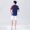 Anmurye Table Tennis Short Sleeve with Abstract Geometric Sports and Game Badminton Strength Practice Stylish Summer Blue Men's Uniform, T-Shirt