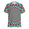 Sommer Spirale Schwindel Muster T-Shirt Für Männer Lässig Rundhals Kurzarm Tee Tops 3D Gedruckte Optische Täuschung T-Shirts Tops