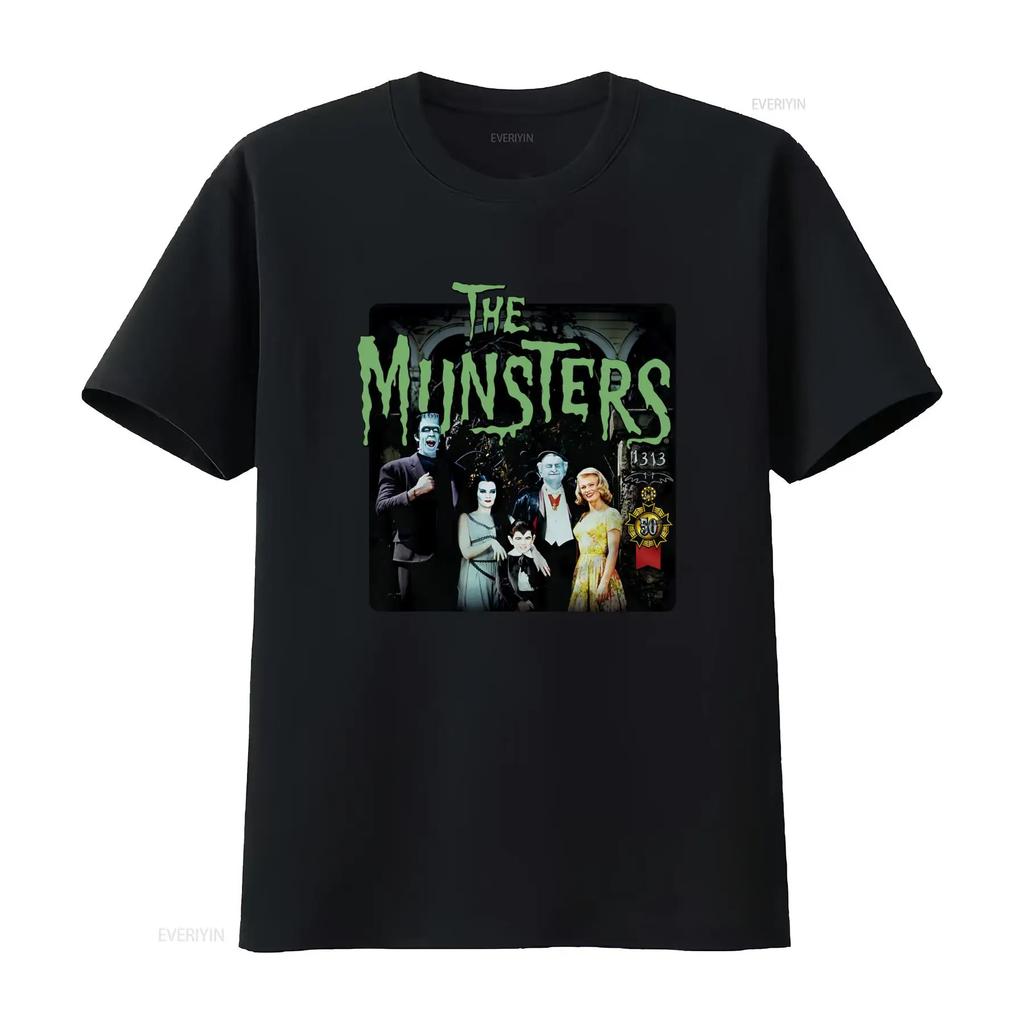 50 Years Munsters The 1313 Classic TV Show Mens Regular Fit T Shirt Vintage Washed Breathable Soft Homme Unisex Graphic