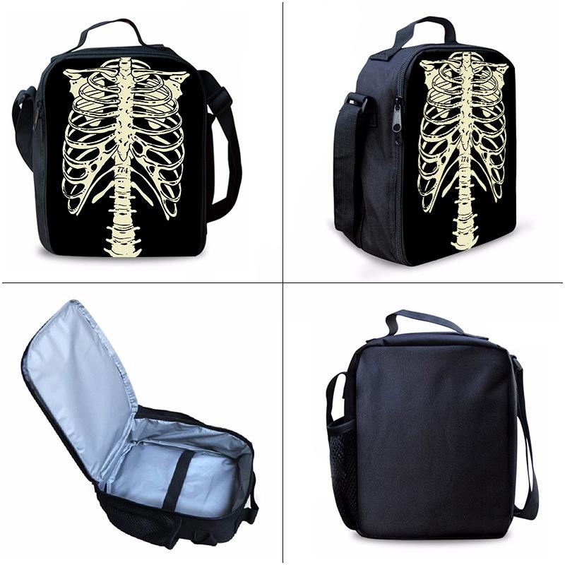 Trendy Popular Novelty Bone Hand Eye Print 3D Print 3pcs/Set Student School Bags Laptop Daypack Backpack Lunch Bag Pencil Case