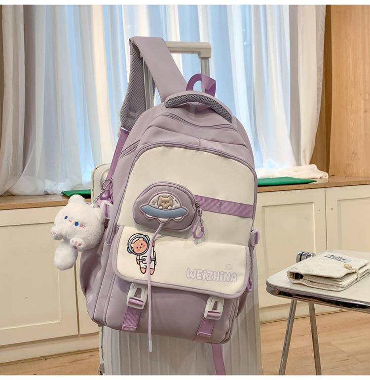 Schoolbag New Korean Ins High Value Fresh and Sweet Original Wind Backpack Junior High School Students Lightweight Large Capacity Backpack