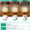 Kreative Rattan-Kugel-Tischlampe: Schlafzimmer Nachttischlampe mit Sternenhimmel-Projektion für Kinder oder Mädchen
