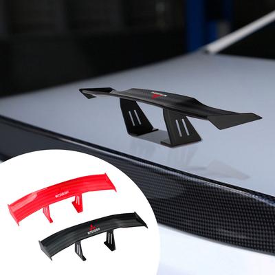 Carbon Fiber Look 3D Car Mini Tail Wing Auto Rear Spoiler Sticker For Ralliart Lancer L200 Outlander Pajero ASX Cross