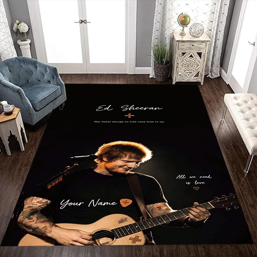 Sheeran Customized Name Floor Rug Office Rug Perfect for Balcony Foyer Entryway Playrooms Antislip Carpet Office home decor Spiritual Gift