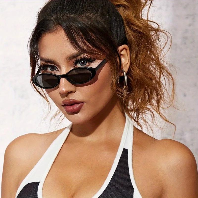 Glasses Shoes Women's High Quality Sexy Small Oval Shaped Sunglasses Sunlight Eyeglasses Vintage Style Shade Eyeglass