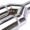Universal 63mm Inlet 76mm Outlet Double Cylinder Stainless Steel Exhaust Tailpipe Muffler For Car Exhaust System Replacement