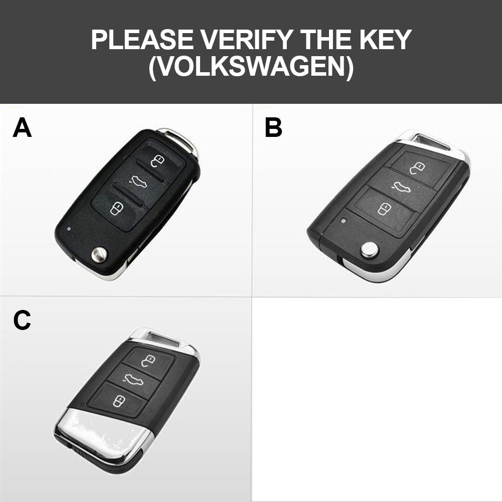 Car Carbon Fiber Pattern Remote Key Cover Case Fob For Octavia Seat Leon Altea