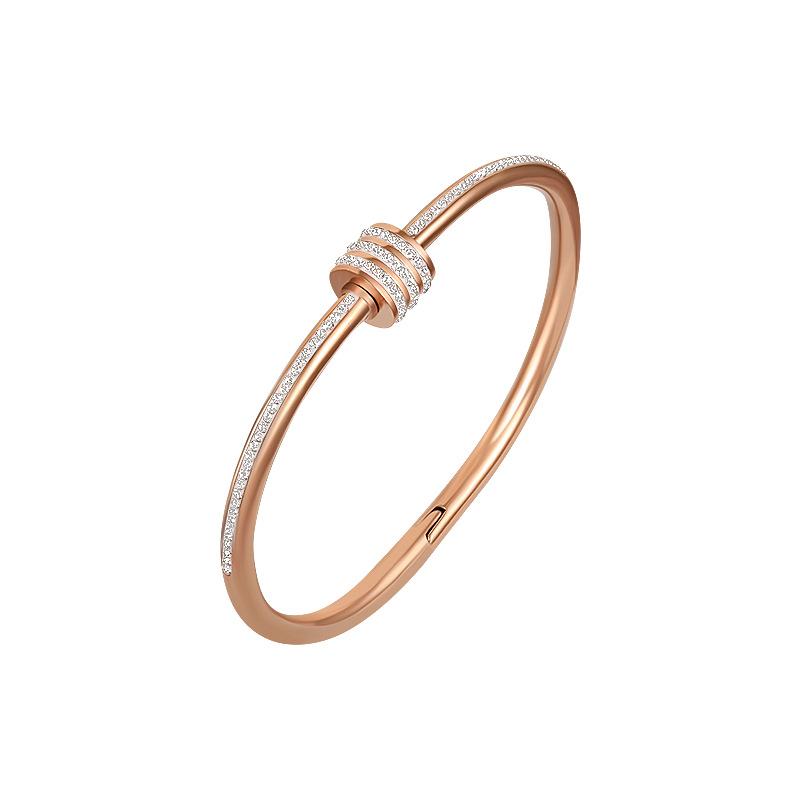Sense of design full diamond titanium steel bracelet classyelegant jewelry fashiontrendy jewelry