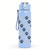1PC Paw Print Grid Texture 750ml Color Plastic Sports Water Bottle Leakproof Flip Straw Lid For Sports Office Home Use