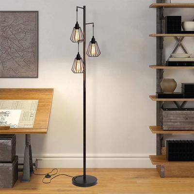NETTLIFE 163 Cm E27 Black Metal Living Room Floor Lamp