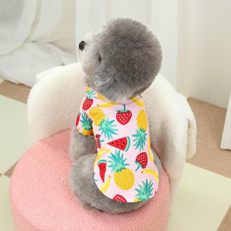 

Футболка для собак с тропическими фруктами для мелких и средних пород - Летняя одежда для щенков Extra Small