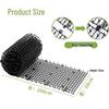 Black 2x4m Plastic Anti-Cat Spike Mat for Balcony and Garden Cat Deterrent.