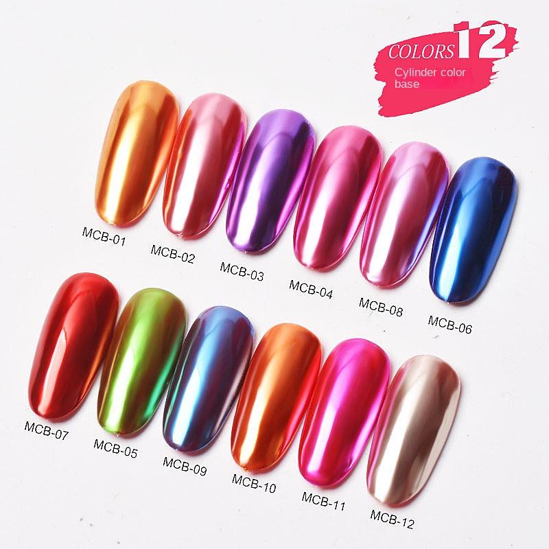 Nail Titanium Powder Mirror Flour Solid Color Electroplated Magic Mirror Powder Nail Sparkling Powder
