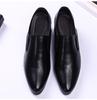 Men's High Heel Leather Shoes - 6CM and 8CM Height Options, Genuine Leather, Trendy Pointed Design