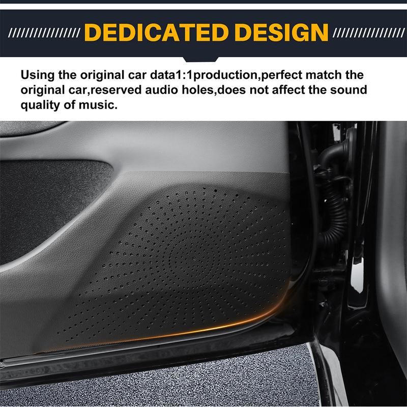 For Tesla Model 3 Highland 2024-up Suede Leather Door Anti-Kick Sticker Soil-Proof Mat Children's Kick Pad Car Accessories