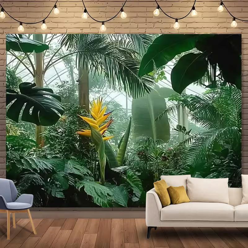 2D Printing Cyberpunk Water City Tapestry, Neon Lights Reflection Wall Hanging 47.2x31.5inch/120*80cm