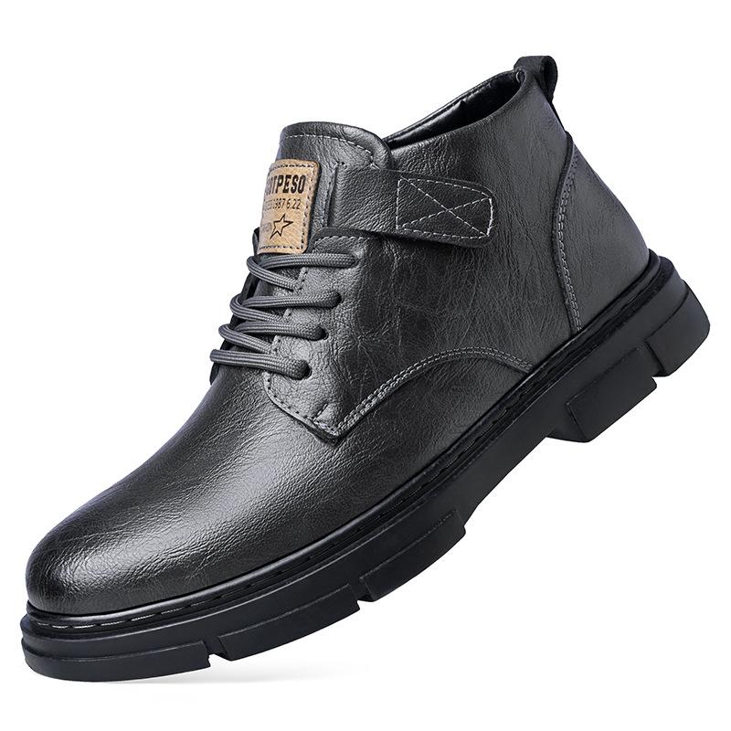 Martin Boots Casual Low Top Men's Shoes Thick Soles Breathable British Fashion Trend Work Boots