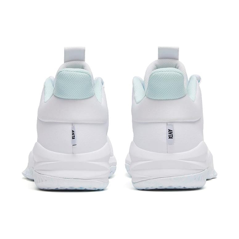 Anta Bastard Slip Resistant Abrasion Resistant Low Top Basketball Shoes White 912241601-3