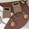 Applicable To Huawei PuraXMax Mobile Phone Case Three-dimensional Pony Hairball Portable Rope Double Central Axis Width Folding Screen Protective Case