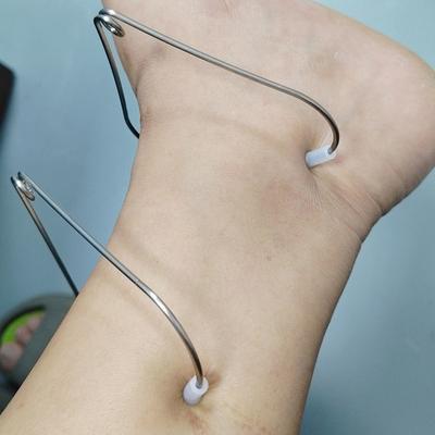 Anillo Masajeador de Puntos de Acupuntura de Acero Inoxidable 3 en 1 Pinza para Puntos de Acupuntura de Palma de Mano y Pie Estimulador de Presión Portátil Pinza Masajeadora de Puntos de Acupuntura