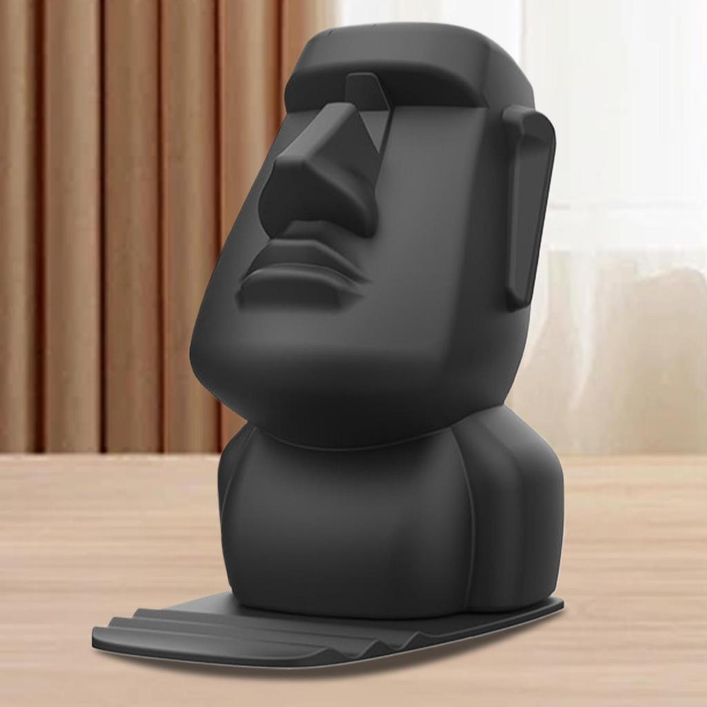 Easter Island Head Statue Easter Island Sculpture Sunglass Holder Eyewear Display Room Decoration for Nightstand Desktop