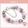Fashion European Style Charm Bracelet Jewelry With Crystal Glass Beads Balls Lucky